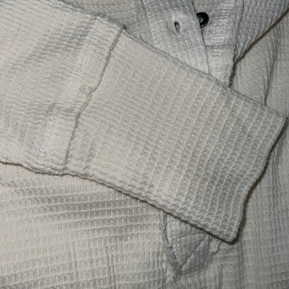 Billabong New Any Day Henley Thermal Waffle Knit Button Top - Picture 7 of 10